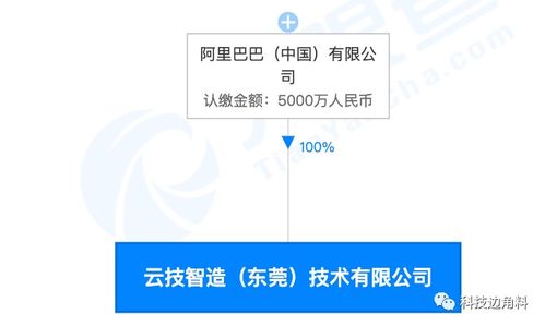 阿里巴巴在東莞成立云技智造公司，注冊資本5000萬元專注數(shù)據(jù)處理與存儲支持服務